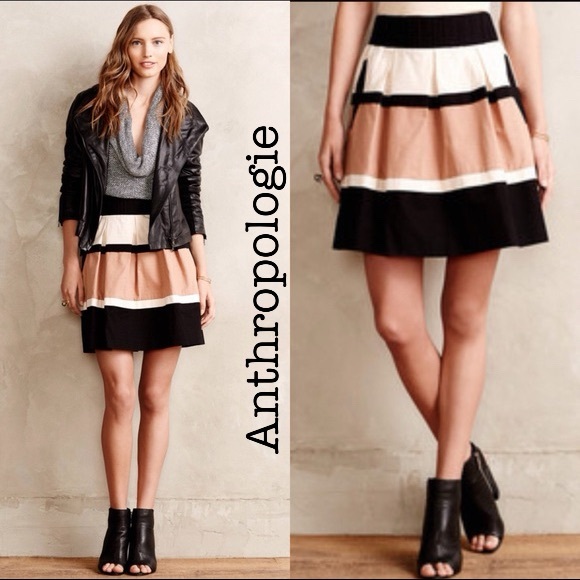 Anthropologie Dresses & Skirts - Anthropologie HD Black and Tan Women's Skirt Size Large
